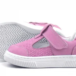 Rakerplus Bheem Hakiki Deri Pembe Cırtlı Bebek Sneaker Sandalet