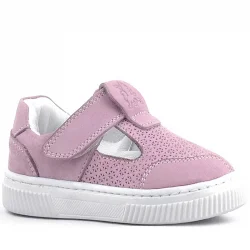 Rakerplus Bheem Hakiki Deri Pudra Cırtlı Bebek Sneaker Sandalet