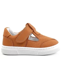 Rakerplus Bheem Hakiki Deri Turuncu Cırtlı Bebek Sneaker Sandalet