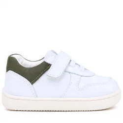 Rakerplus Bob Beyaz Nubuk Haki Hakiki Deri Bebek Sneaker Ayakkabı