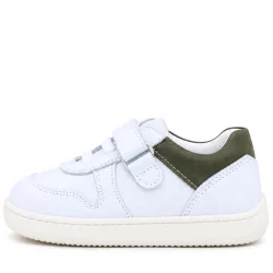 Rakerplus Bob Beyaz Nubuk Haki Hakiki Deri Bebek Sneaker Ayakkabı