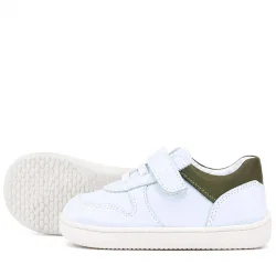 Rakerplus Bob Beyaz Nubuk Haki Hakiki Deri Bebek Sneaker Ayakkabı