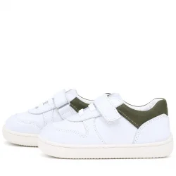 Rakerplus Bob Beyaz Nubuk Haki Hakiki Deri Bebek Sneaker Ayakkabı