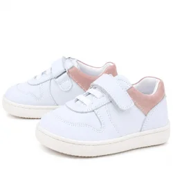 Rakerplus Bob Beyaz Nubuk Pudra Hakiki Deri Bebek Sneaker Ayakkabı