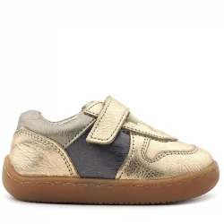 Rakerplus Bob Hakiki Deri Bakır Barefoot Cırtlı Lastikli Bebek Sneaker Ayakkabı