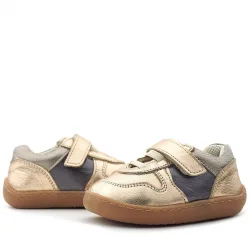 Rakerplus Bob Hakiki Deri Bakır Barefoot Cırtlı Lastikli Bebek Sneaker Ayakkabı