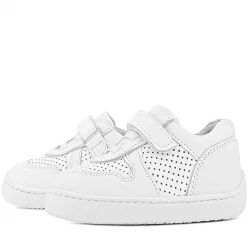 Rakerplus Bob Hakiki Deri Beyaz Barefoot Beyaz Tabanlı Cırtlı Bebek Sneaker Ayakkabı