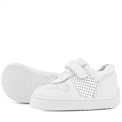 Rakerplus Bob Hakiki Deri Beyaz Barefoot Beyaz Tabanlı Cırtlı Bebek Sneaker Ayakkabı