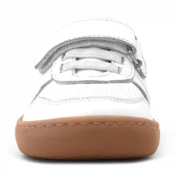 Rakerplus Bob Hakiki Deri Beyaz Barefoot Cırtlı Lastikli Bebek Sneaker Ayakkabı