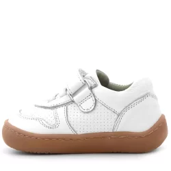 Rakerplus Bob Hakiki Deri Beyaz Barefoot Cırtlı Lastikli Bebek Sneaker Ayakkabı