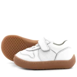 Rakerplus Bob Hakiki Deri Beyaz Barefoot Cırtlı Lastikli Bebek Sneaker Ayakkabı