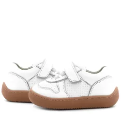 Rakerplus Bob Hakiki Deri Beyaz Barefoot Cırtlı Lastikli Bebek Sneaker Ayakkabı
