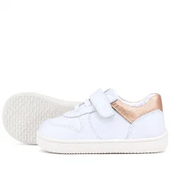 Rakerplus Bob Hakiki Deri Beyaz Nubuk Bakır Cırtlı Bebek Sneaker Ayakkabı