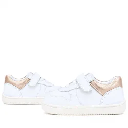 Rakerplus Bob Hakiki Deri Beyaz Nubuk Bakır Cırtlı Bebek Sneaker Ayakkabı