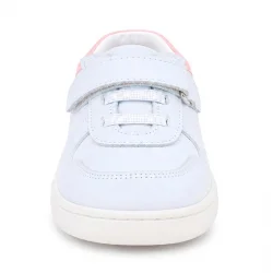 Rakerplus Bob Hakiki Deri Beyaz Nubuk Pembe Cırtlı Bebek Sneaker Ayakkabı