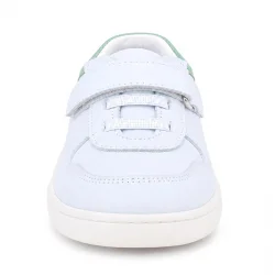 Rakerplus Bob Hakiki Deri Beyaz Nubuk Yeşil Cırtlı Bebek Sneaker Ayakkabı