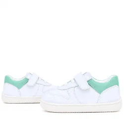 Rakerplus Bob Hakiki Deri Beyaz Nubuk Yeşil Cırtlı Bebek Sneaker Ayakkabı