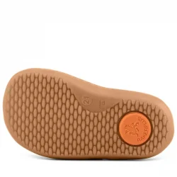 Rakerplus Bob Hakiki Deri Gri Bordo Barefoot Cırtlı Lastikli Bebek Sneaker Ayakkabı