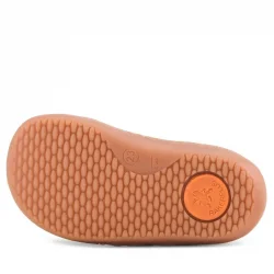 Rakerplus Bob Hakiki Deri Haki Yeşil Barefoot Cırtlı Lastikli Bebek Sneaker Ayakkabı