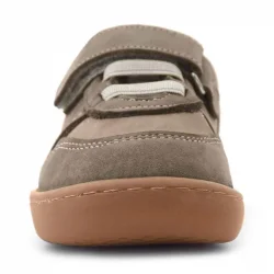 Rakerplus Bob Hakiki Deri Kum Krem Barefoot Cırtlı Lastikli Bebek Sneaker Ayakkabı