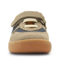 Rakerplus Bob Hakiki Deri Kum Rengi Barefoot Cırtlı Lastikli Bebek Sneaker Ayakkabı
