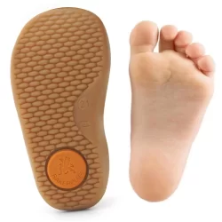 Rakerplus Bob Hakiki Deri Kum Rengi Barefoot Cırtlı Lastikli Bebek Sneaker Ayakkabı