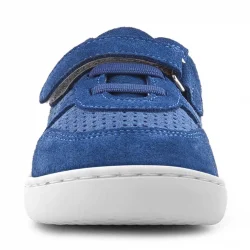 Rakerplus Bob Hakiki Deri Mavi Barefoot Cırtlı Lastikli Bebek Sneaker Ayakkabı