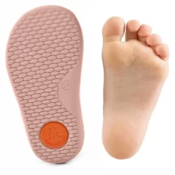 Rakerplus Bob Hakiki Deri Mor Pembe Barefoot Cırtlı Lastikli Bebek Sneaker Ayakkabı