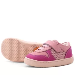 Rakerplus Bob Hakiki Deri Pembe Barefoot Cırtlı Lastikli Bebek Sneaker Ayakkabı