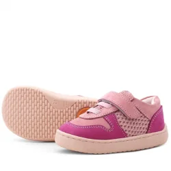 Rakerplus Bob Hakiki Deri Pembe Barefoot Cırtlı Lastikli Bebek Sneaker Ayakkabı