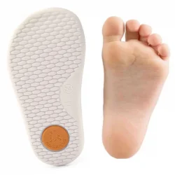 Rakerplus Bob Hakiki Deri Platin Gümüş Barefoot Cırtlı Lastikli Bebek Sneaker Ayakkabı