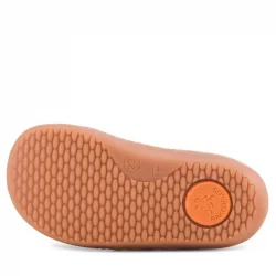 Rakerplus Bob Hakiki Deri Taba Krem Barefoot Cırtlı Lastikli Bebek Sneaker Ayakkabı