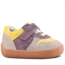 Rakerplus Bob Hakiki Deri Vizon Sarı Barefoot Cırtlı Lastikli Bebek Sneaker Ayakkabı