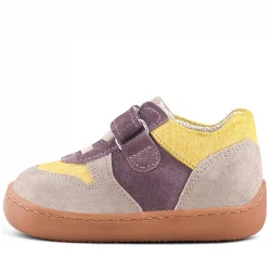 Rakerplus Bob Hakiki Deri Vizon Sarı Barefoot Cırtlı Lastikli Bebek Sneaker Ayakkabı