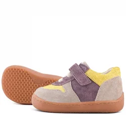 Rakerplus Bob Hakiki Deri Vizon Sarı Barefoot Cırtlı Lastikli Bebek Sneaker Ayakkabı