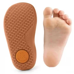 Rakerplus Bob Hakiki Deri Vizon Sarı Barefoot Cırtlı Lastikli Bebek Sneaker Ayakkabı