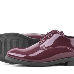 Rakerplus Bordo Rugan Bağcıklı Oxford Çocuk Okul Ayakkabısı