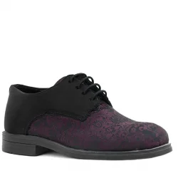 Rakerplus Bordo Siyah Bağcıklı Takım Elbise Klasik Çocuk Ayakkabı