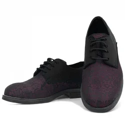 Rakerplus Bordo Siyah Bağcıklı Takım Elbise Klasik Çocuk Ayakkabı