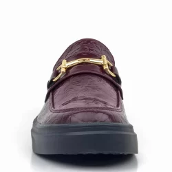 Rakerplus Bordo Tokalı Loafer Çocuk Klasik Ayakkabı