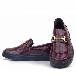 Rakerplus Bordo Tokalı Loafer Çocuk Klasik Ayakkabı