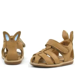 Rakerplus Bunny Hakiki Deri Taba Cırtlı Bebek Sandalet