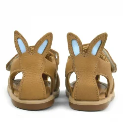 Rakerplus Bunny Hakiki Deri Taba Cırtlı Bebek Sandalet
