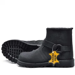 Rakerplus Chiron Hakiki Deri Fermuarlı Kışlık Çocuk Bot