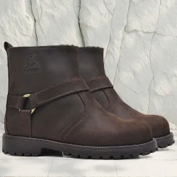 Rakerplus Chiron Hakiki Deri Fermuarlı Kışlık Çocuk Botu