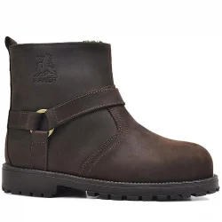 Rakerplus Chiron Hakiki Deri Fermuarlı Kışlık Çocuk Botu