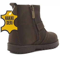 Rakerplus Chiron Hakiki Deri Fermuarlı Kışlık Çocuk Botu