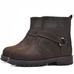 Rakerplus Chiron Hakiki Deri Fermuarlı Kışlık Çocuk Botu