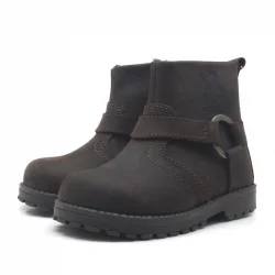 Rakerplus Chiron Hakiki Deri Fermuarlı Kışlık Çocuk Botu