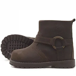 Rakerplus Chiron Hakiki Deri Fermuarlı Kışlık Çocuk Botu